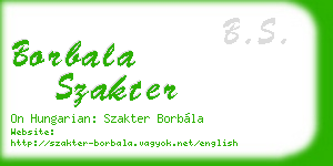 borbala szakter business card